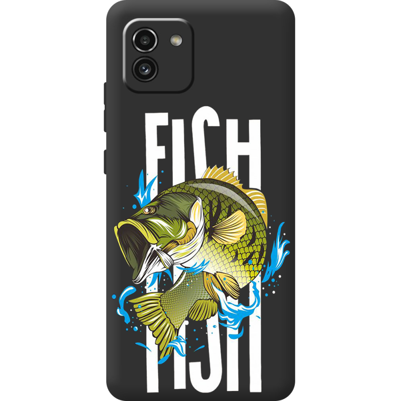 Черный чехол BoxFace Samsung Galaxy A03 (A035) Fish