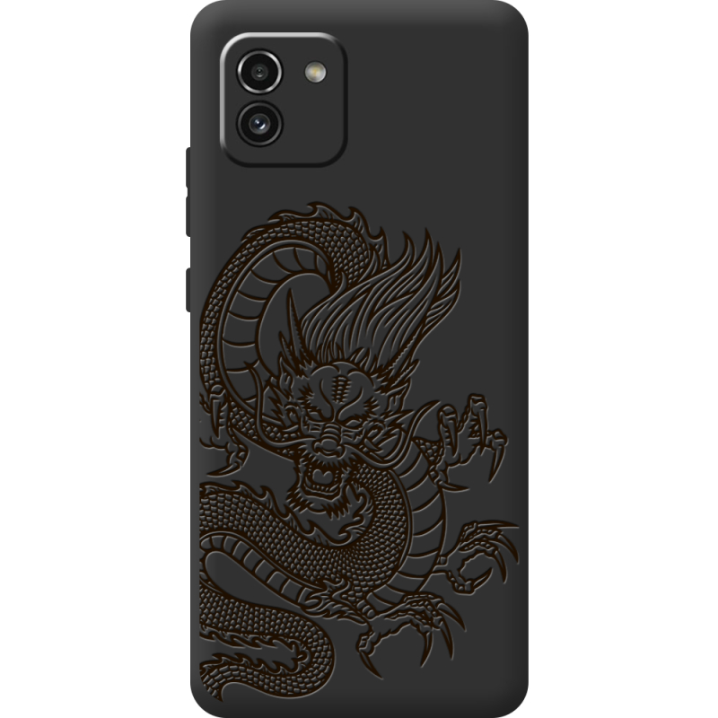 Черный чехол BoxFace Samsung Galaxy A03 (A035) Chinese Dragon