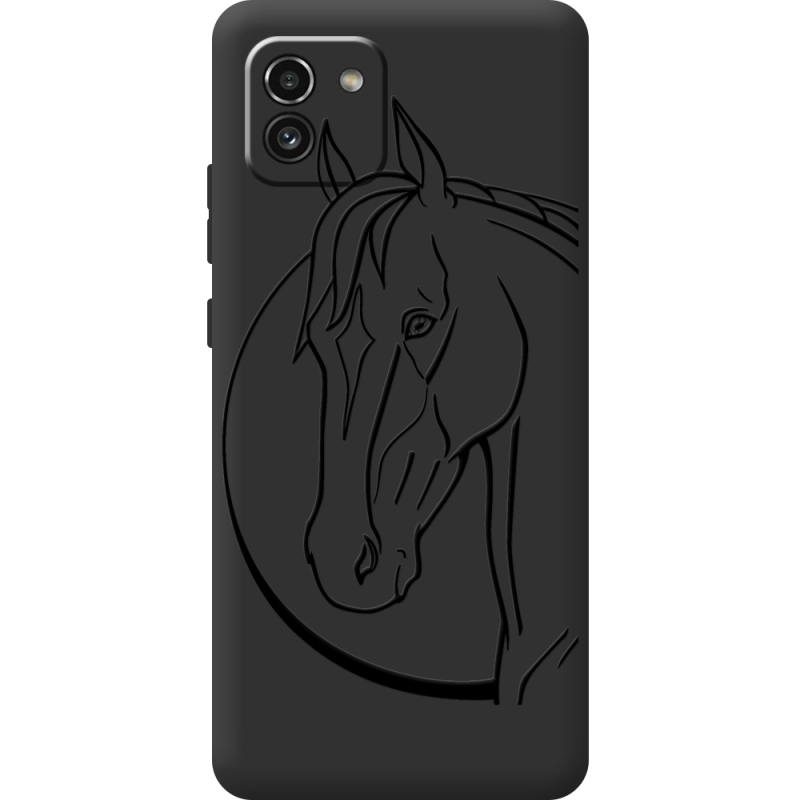 Черный чехол BoxFace Samsung Galaxy A03 (A035) Horse