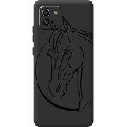 Черный чехол BoxFace Samsung Galaxy A03 (A035) Horse