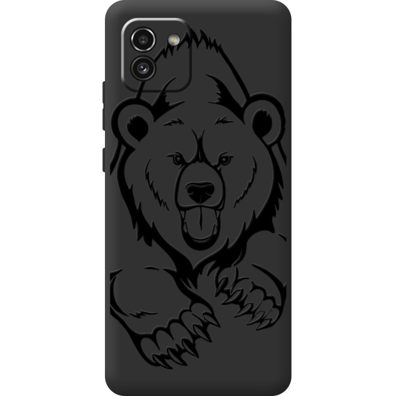 Черный чехол BoxFace Samsung Galaxy A03 (A035) Grizzly Bear