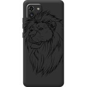 Черный чехол BoxFace Samsung Galaxy A03 (A035) Lion