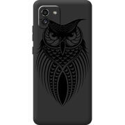 Черный чехол BoxFace Samsung Galaxy A03 (A035) Owl