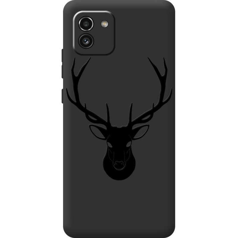 Черный чехол BoxFace Samsung Galaxy A03 (A035) Deer