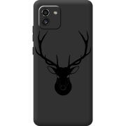 Черный чехол BoxFace Samsung Galaxy A03 (A035) Deer