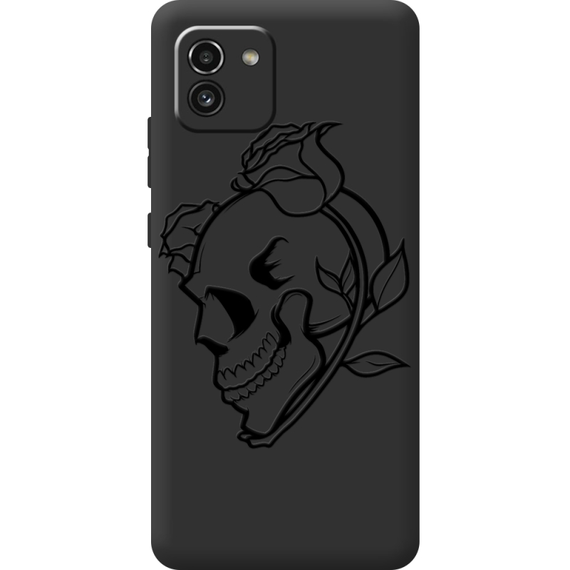 Черный чехол BoxFace Samsung Galaxy A03 (A035) Skull and Roses