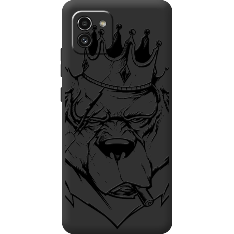 Черный чехол BoxFace Samsung Galaxy A03 (A035) Bear King