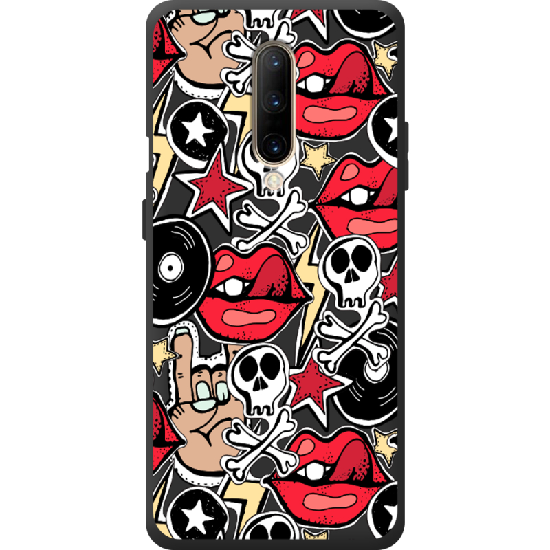 Черный чехол BoxFace OnePlus 7 Pro Rock Graffiti