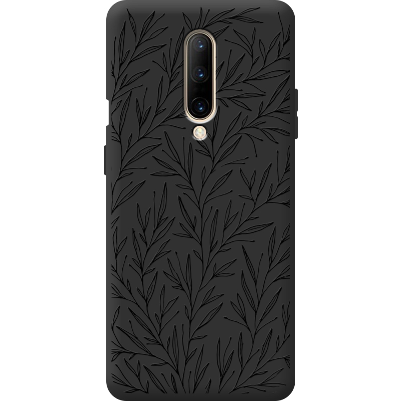 Черный чехол BoxFace OnePlus 7 Pro Leaves