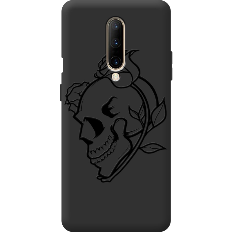 Черный чехол BoxFace OnePlus 7 Pro Skull and Roses