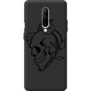 Черный чехол BoxFace OnePlus 7 Pro Skull and Roses