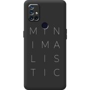 Черный чехол BoxFace OnePlus Nord N10 Minimalistic