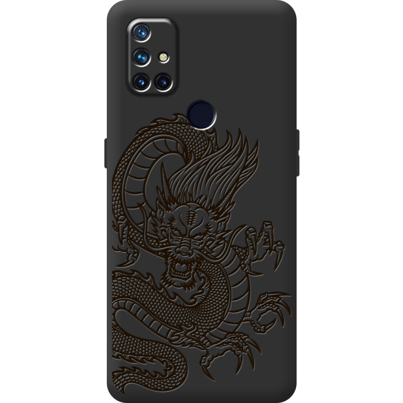 Черный чехол BoxFace OnePlus Nord N10 Chinese Dragon