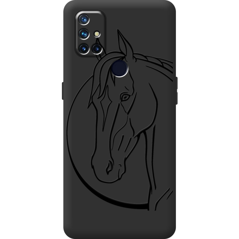 Черный чехол BoxFace OnePlus Nord N10 Horse