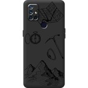 Черный чехол BoxFace OnePlus Nord N10 Mountains