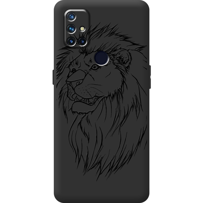 Черный чехол BoxFace OnePlus Nord N10 Lion