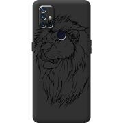 Черный чехол BoxFace OnePlus Nord N10 Lion