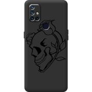 Черный чехол BoxFace OnePlus Nord N10 Skull and Roses