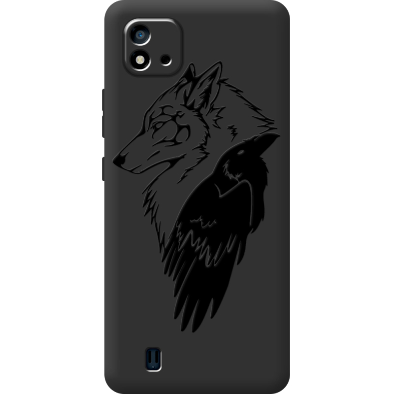 Черный чехол BoxFace Realme C11 2021 Wolf and Raven