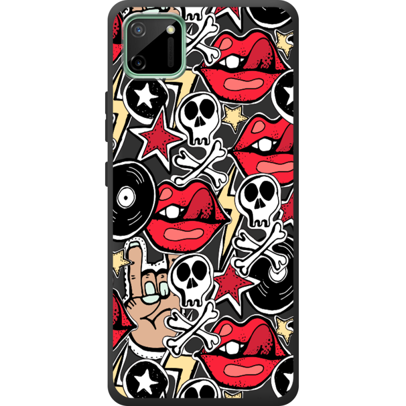 Черный чехол BoxFace Realme C11 Rock Graffiti