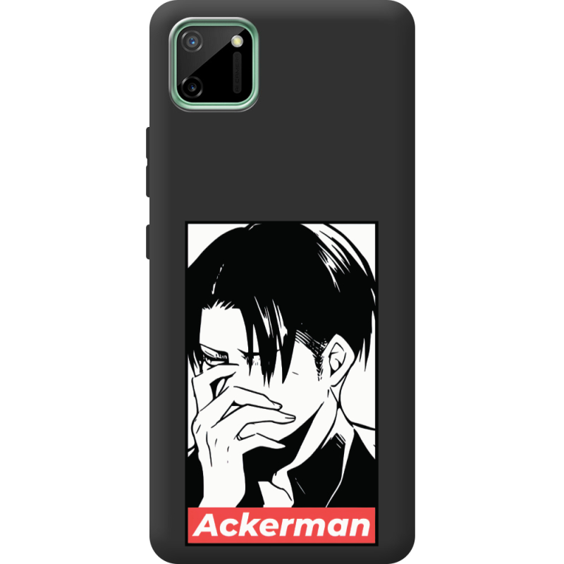 Черный чехол BoxFace Realme C11 Attack On Titan - Ackerman