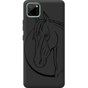 Черный чехол BoxFace Realme C11 Horse