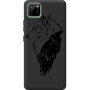 Черный чехол BoxFace Realme C11 Wolf and Raven