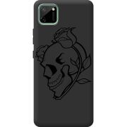 Черный чехол BoxFace Realme C11 Skull and Roses