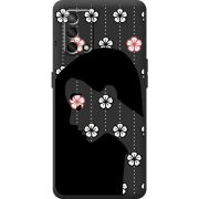 Черный чехол BoxFace OPPO A74 Flower Hair