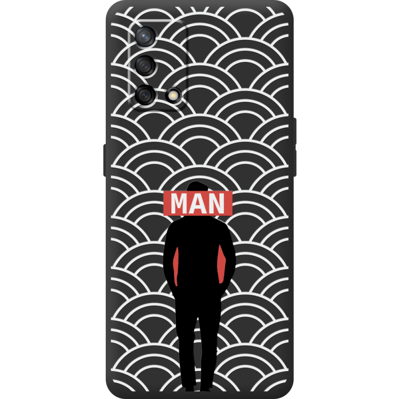 Черный чехол BoxFace OPPO A74 Man Pattern