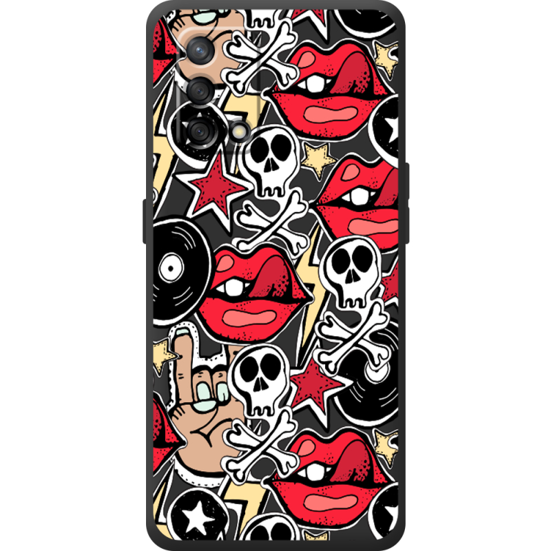 Черный чехол BoxFace OPPO A74 Rock Graffiti