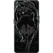 Черный чехол BoxFace OPPO A74 Wolf