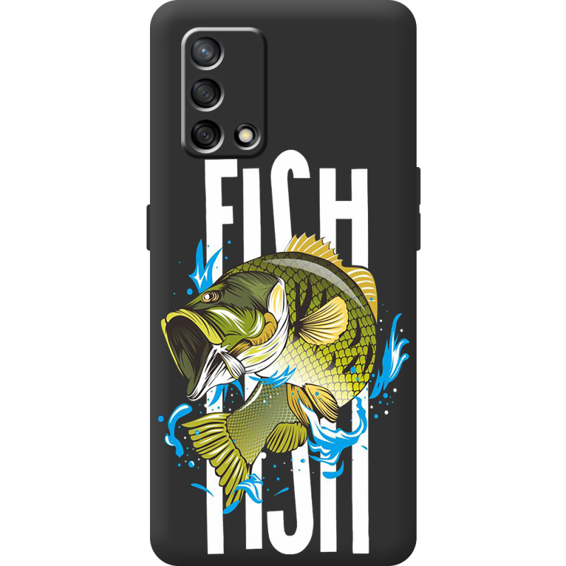 Черный чехол BoxFace OPPO A74 Fish