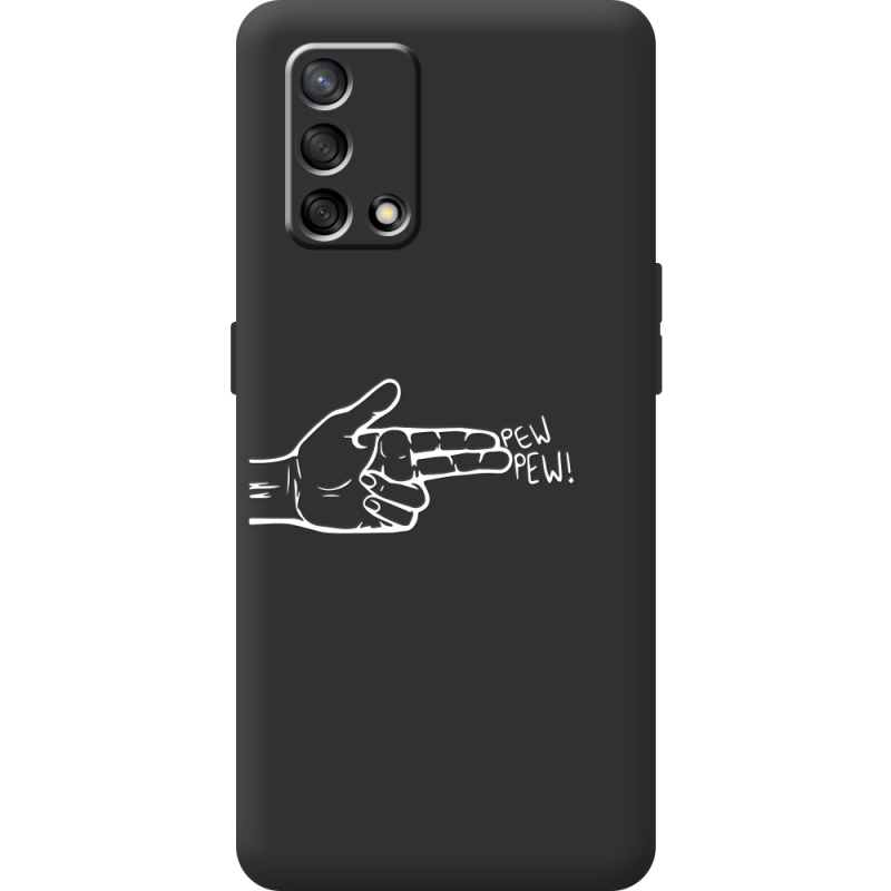 Черный чехол BoxFace OPPO A74 Pew Pew