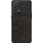 Черный чехол BoxFace OPPO A74 Chinese Dragon