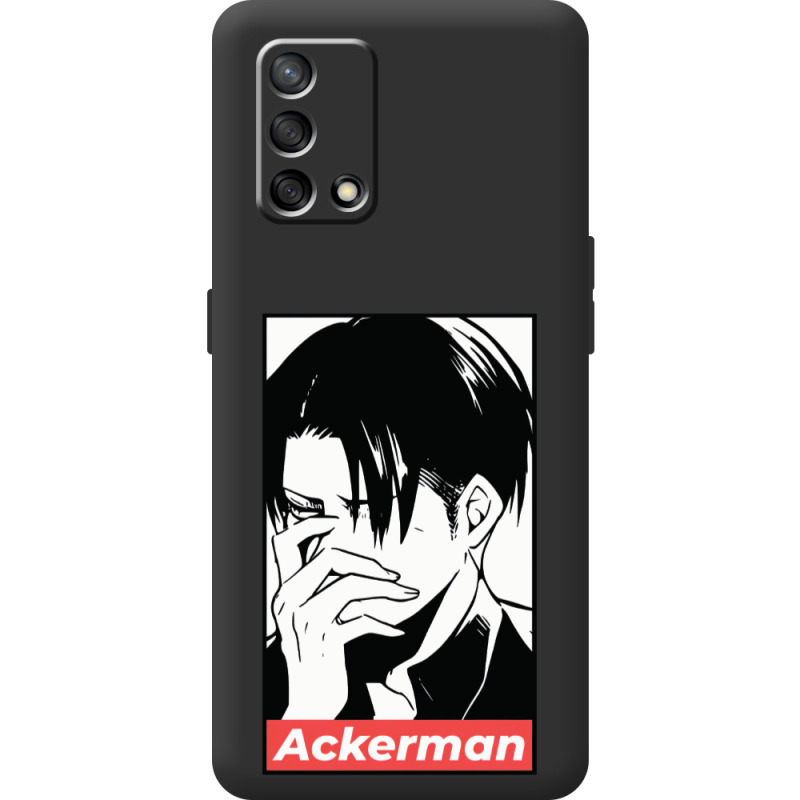 Черный чехол BoxFace OPPO A74 Attack On Titan - Ackerman