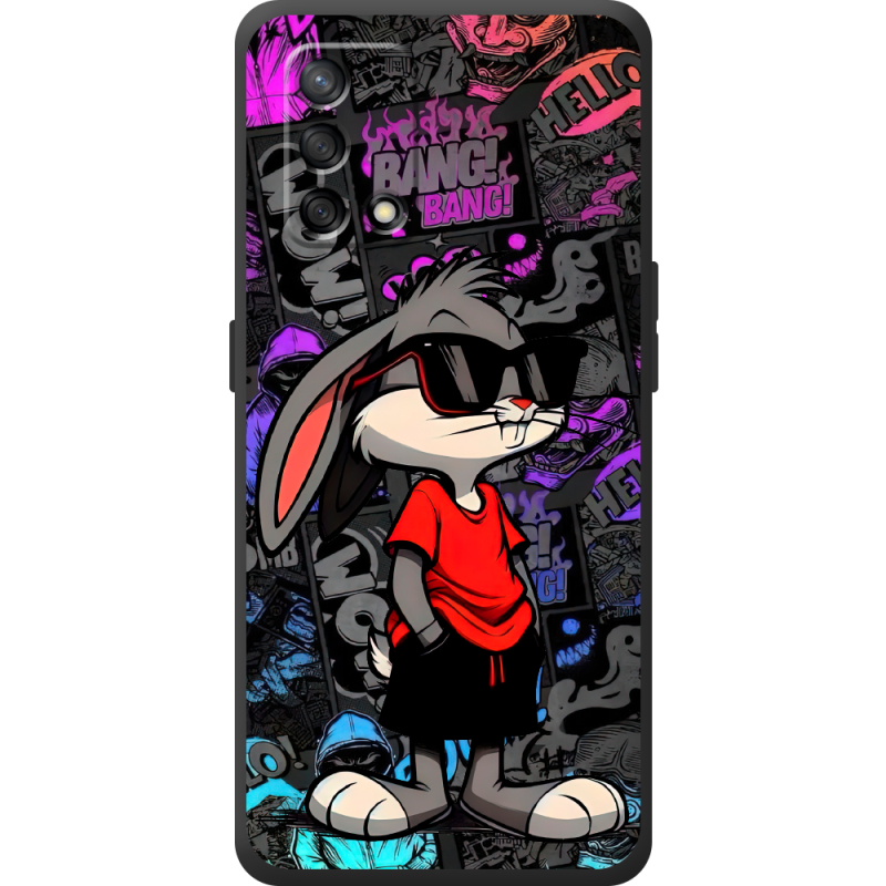 Черный чехол BoxFace OPPO A74 Малий вухань