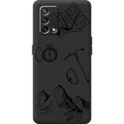 Черный чехол BoxFace OPPO A74 Mountains