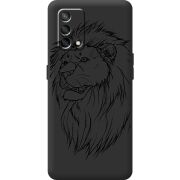 Черный чехол BoxFace OPPO A74 Lion