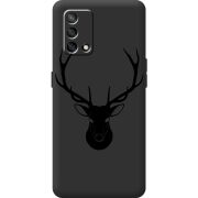 Черный чехол BoxFace OPPO A74 Deer