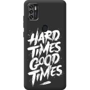 Черный чехол BoxFace ZTE Blade A7S 2020 Hard Times Good Times