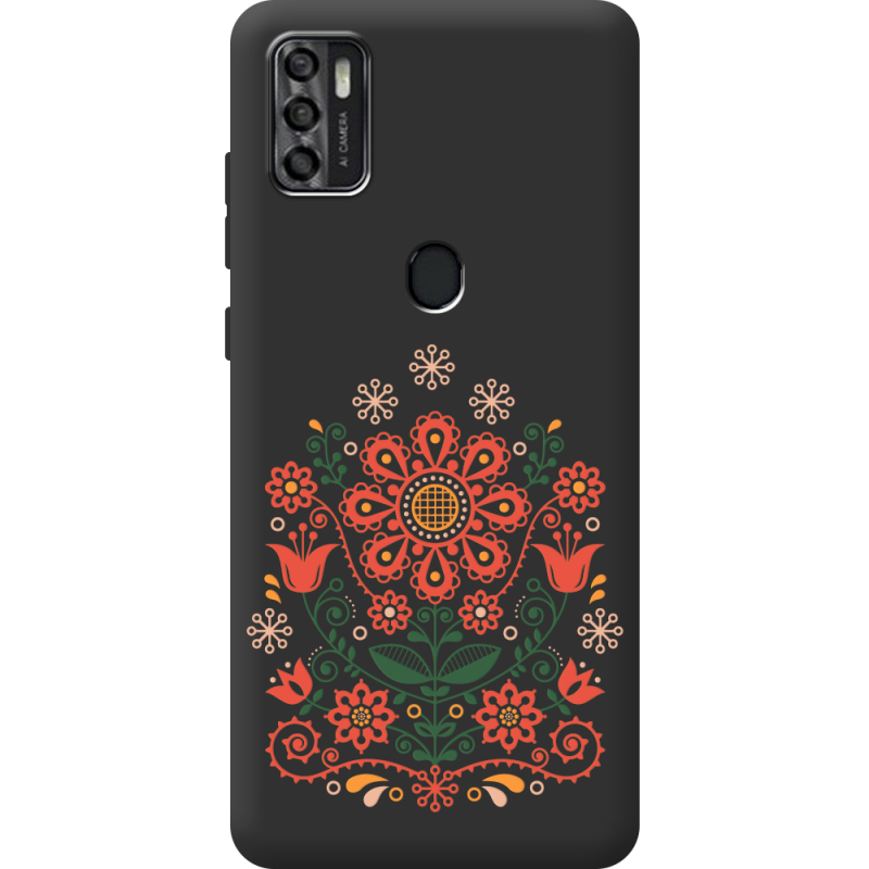 Черный чехол BoxFace ZTE Blade A7S 2020 Ukrainian Ornament