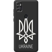 Черный чехол BoxFace ZTE Blade A7S 2020 Тризуб монограмма ukraine