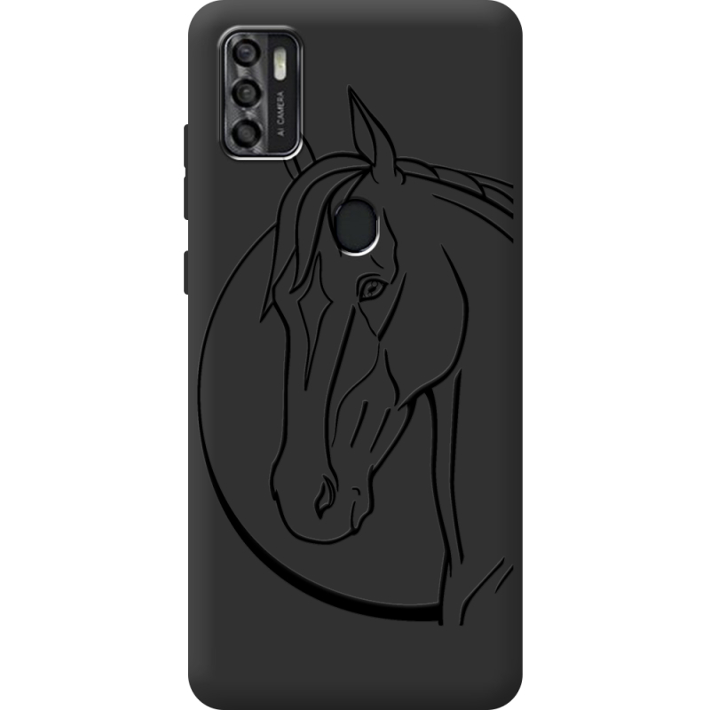 Черный чехол BoxFace ZTE Blade A7S 2020 Horse