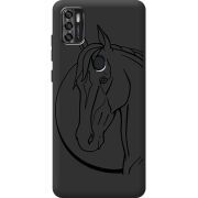 Черный чехол BoxFace ZTE Blade A7S 2020 Horse