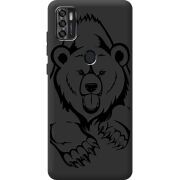 Черный чехол BoxFace ZTE Blade A7S 2020 Grizzly Bear