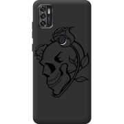 Черный чехол BoxFace ZTE Blade A7S 2020 Skull and Roses