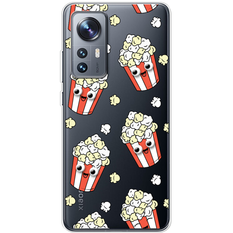 Прозрачный чехол BoxFace Xiaomi 12 / 12X с 3D-глазками Popcorn