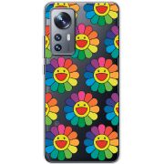 Прозрачный чехол BoxFace Xiaomi 12 / 12X Hippie Flowers