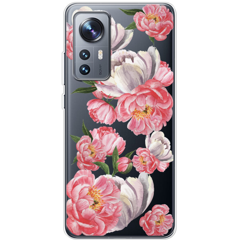 Прозрачный чехол BoxFace Xiaomi 12 / 12X Peony Watercolor Style